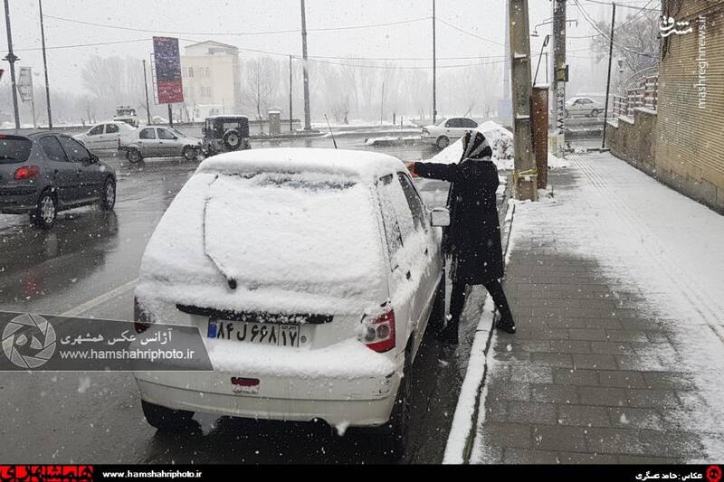 عکس/ بارش برف در ارومیه