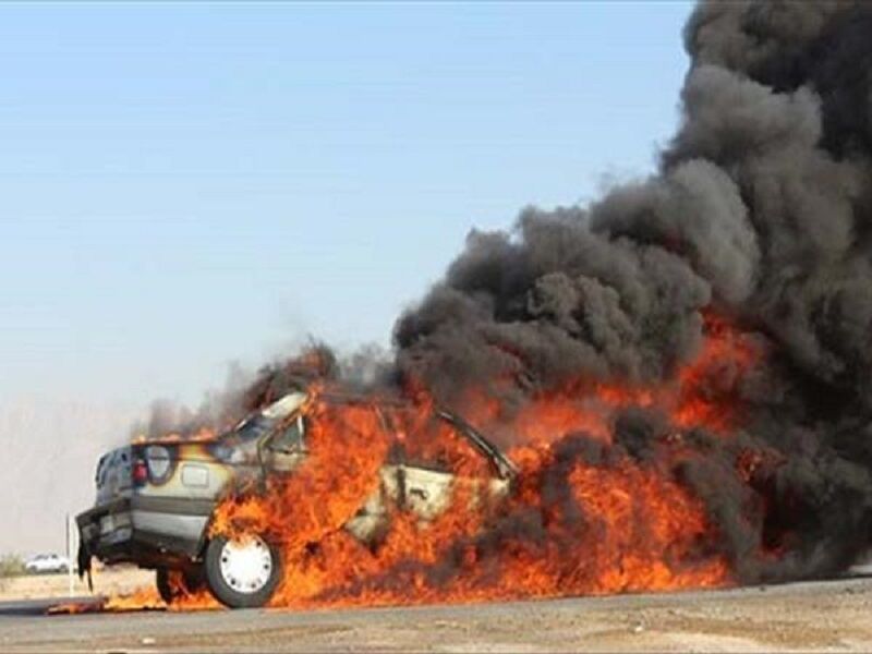 آتش‌سوزی خودروی سواری در گناباد ۳ کشته داشت
