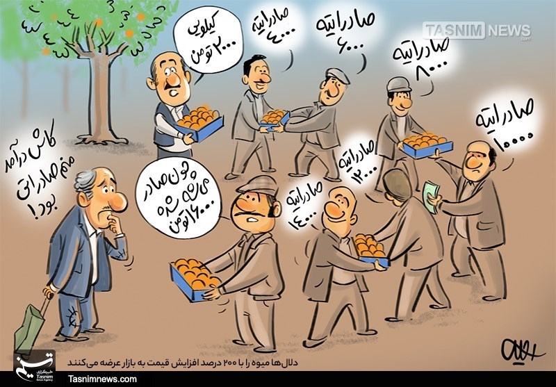 کارتون/ سود ۲۰۰ درصدی دلالان میوه!