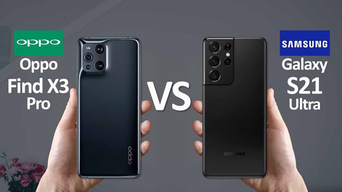 مقایسه گلکسی S21 اولترا سامسونگ با اوپو Find X3 Pro