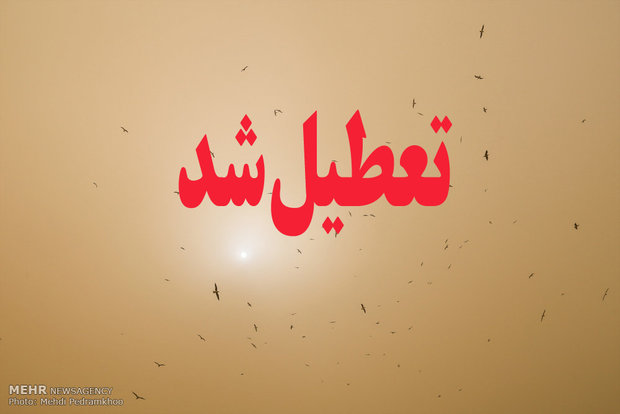 گردوغبار شدید موجب تعطیلی ادارات فهرج شد