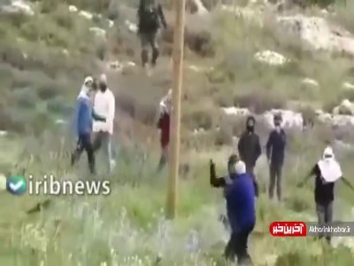 برخورد وحشیانه صهیونیستها با مرد میانسال فلسطینی