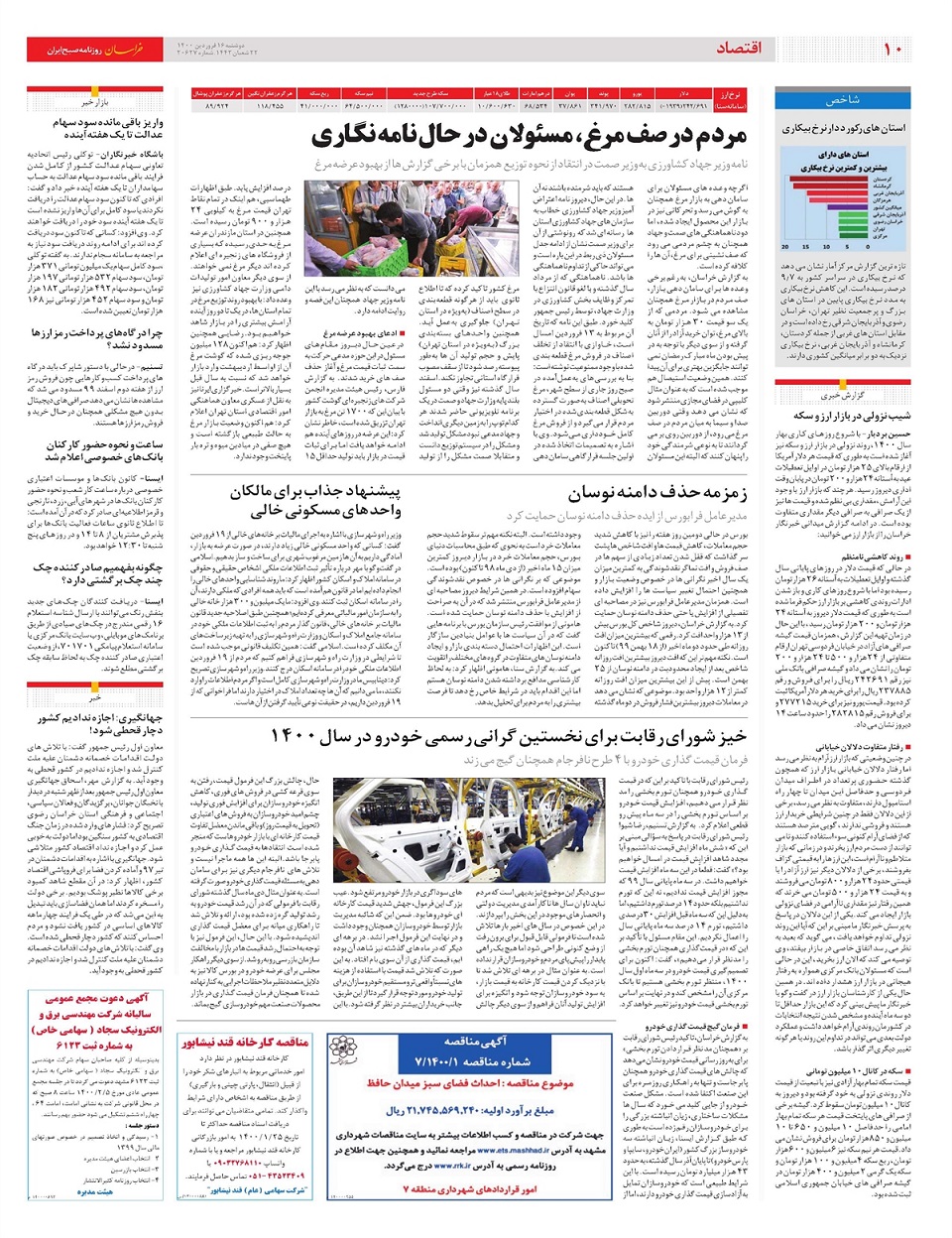 روزنامه خراسان/ سریال گرانی پس از وعده روحانی!
