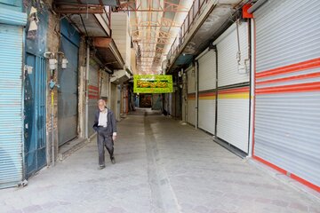 عکس/ تعطیلی بازار بروجرد در وضعیت قرمز کرونایی