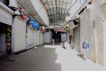 عکس/ تعطیلی بازار بروجرد در وضعیت قرمز کرونایی