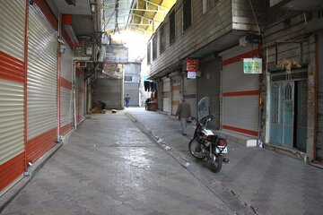 عکس/ تعطیلی بازار بروجرد در وضعیت قرمز کرونایی