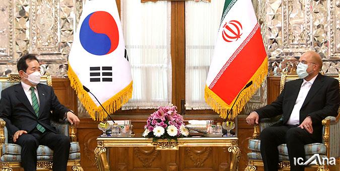 انتقادات صریح قالیباف در دیدار با نخست وزیر کره جنوبی