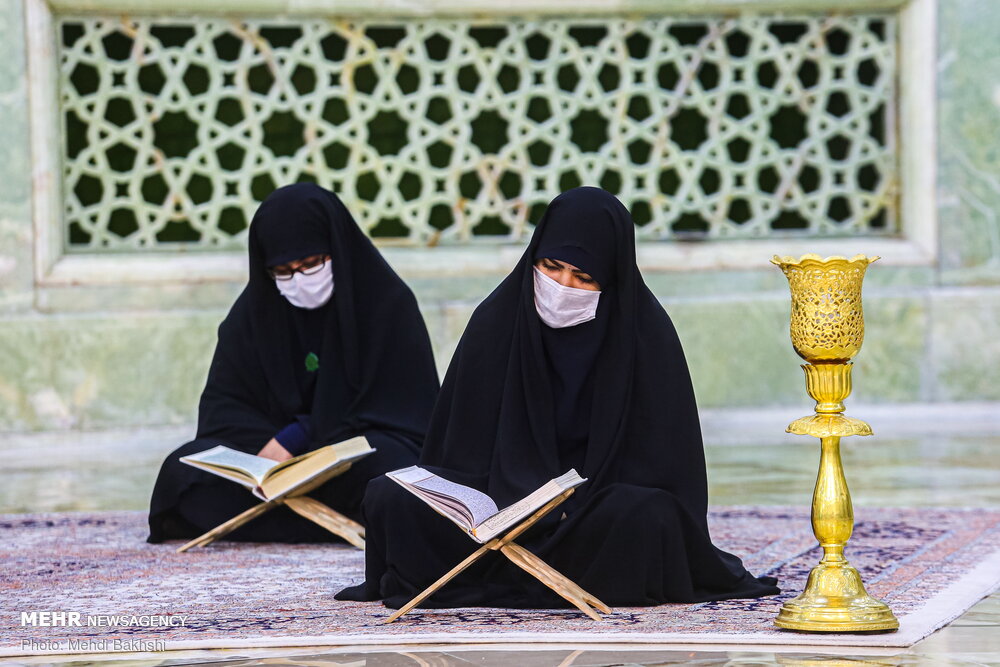 آیین ترتیل خوانی قرآن کریم در حرم حضرت معصومه(س)