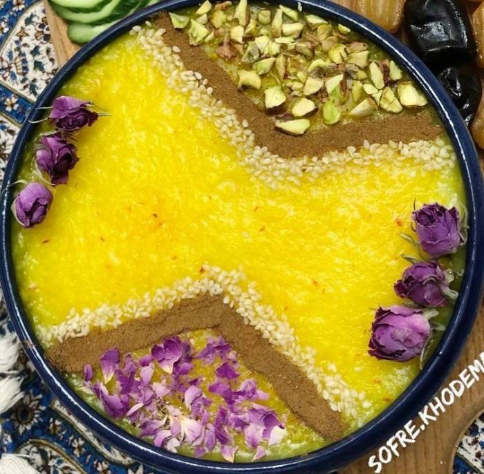  تزيين شله زرد مجلسي بدون شابلون