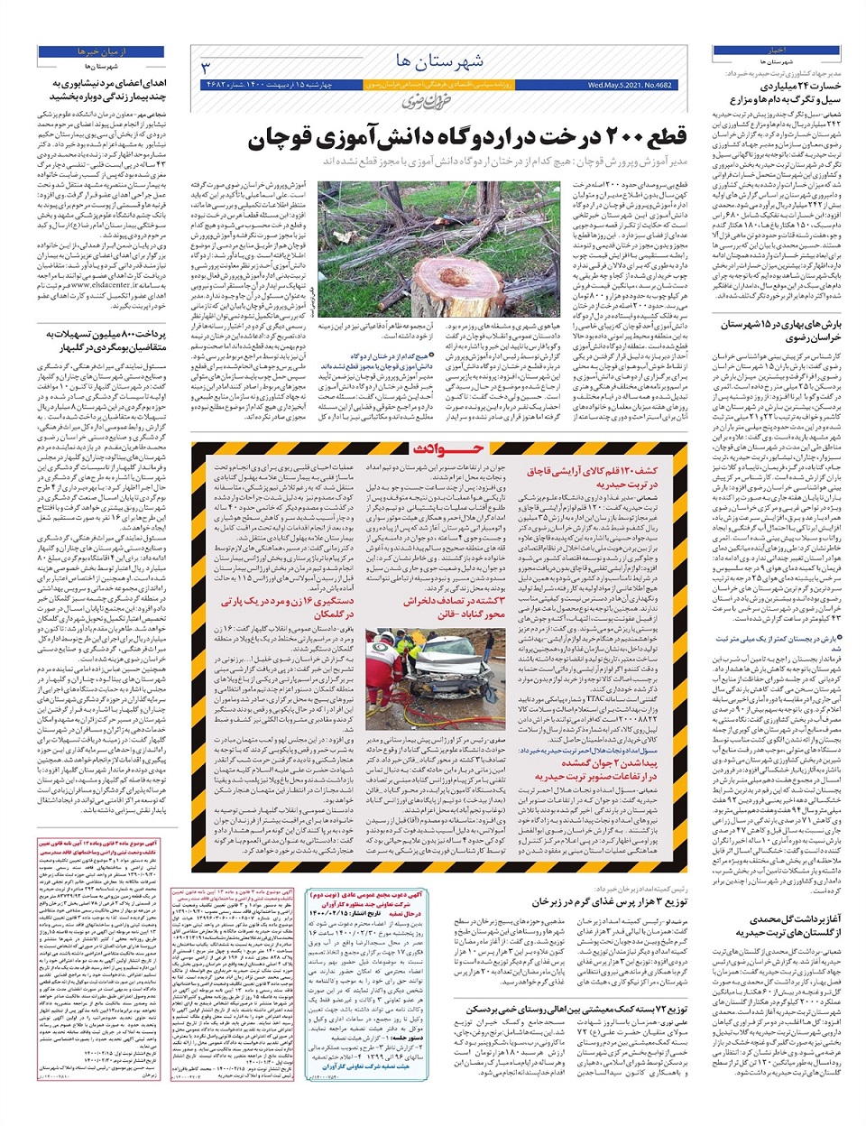 روزنامه  خراسان رضوی