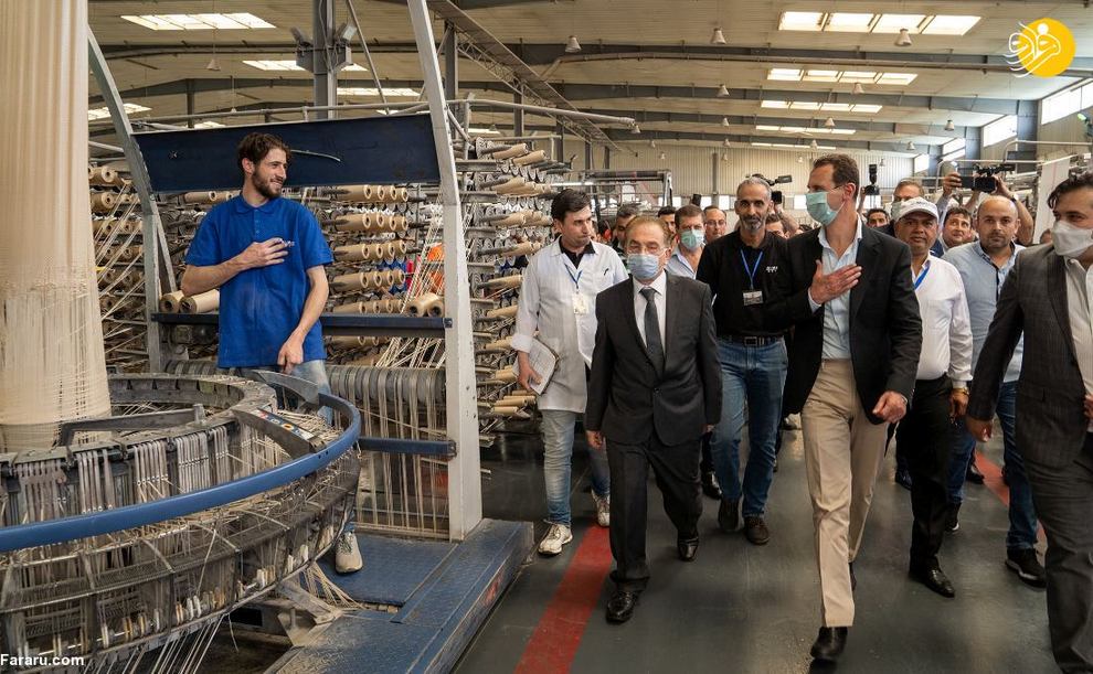   بازدید بشار اسد از یک شهرک صنعتی  