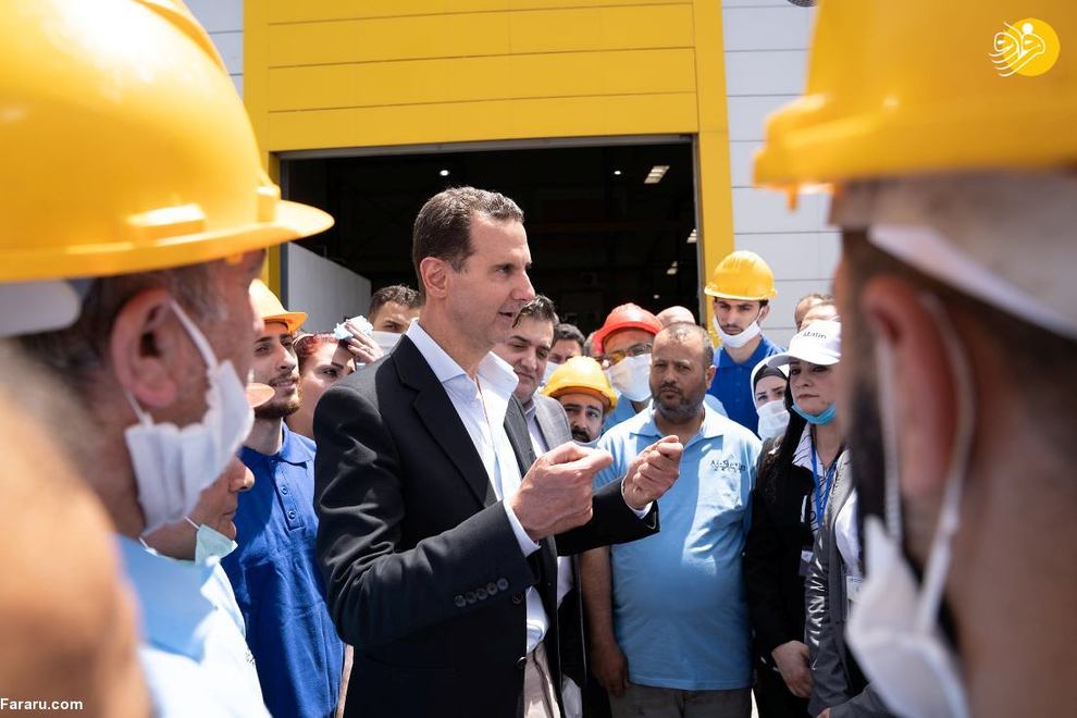   بازدید بشار اسد از یک شهرک صنعتی  