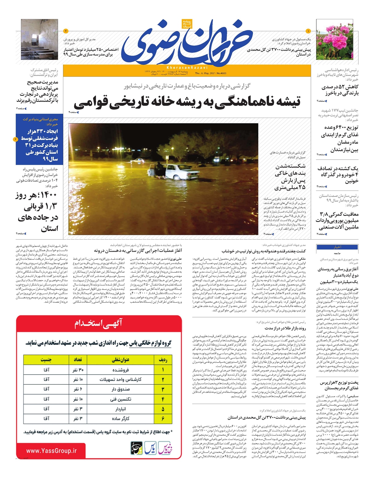 روزنامه خراسان رضوی