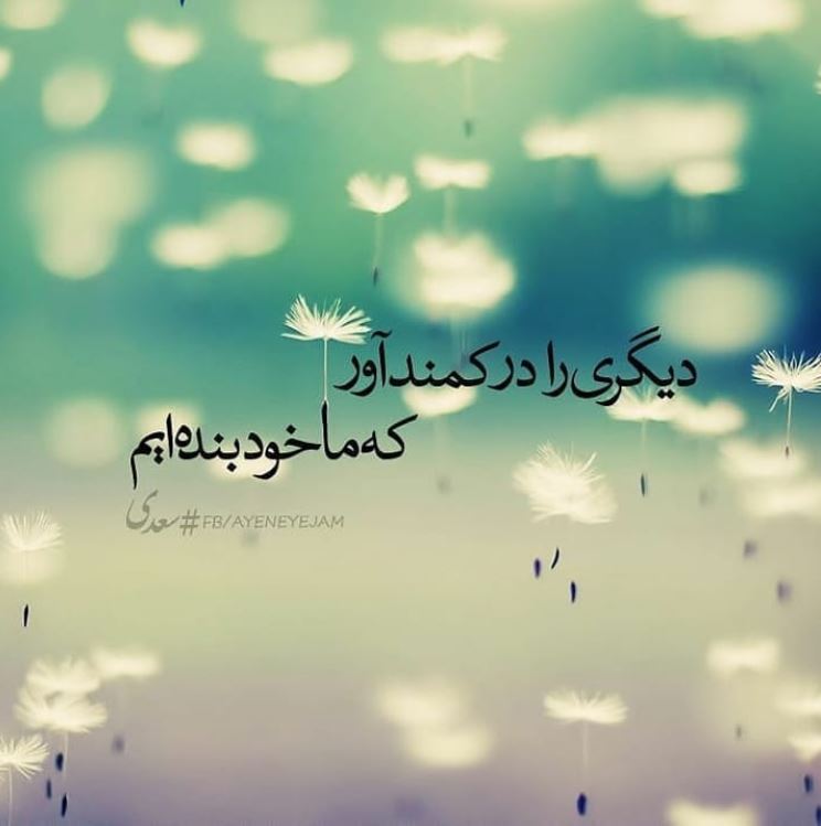 شاعرانه/ "دیگری را در کمند آور که ما خود بنده‌ایم" از سعدی