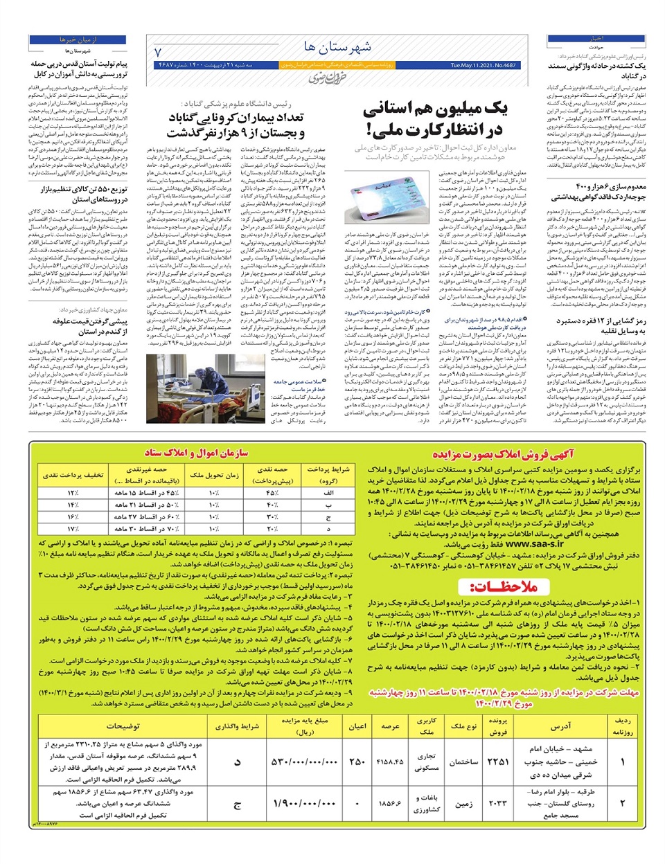 روزنامه خراسان رضوی