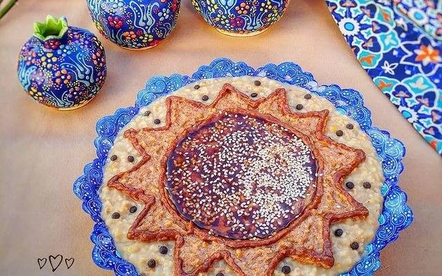 تزئين هاي جذاب و خلاقانه حليم خانگي و نذري