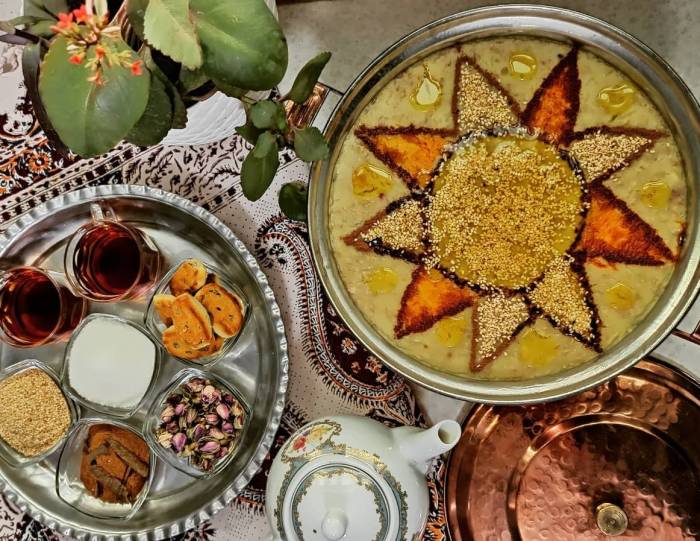 تزئين هاي جذاب و خلاقانه حليم خانگي و نذري