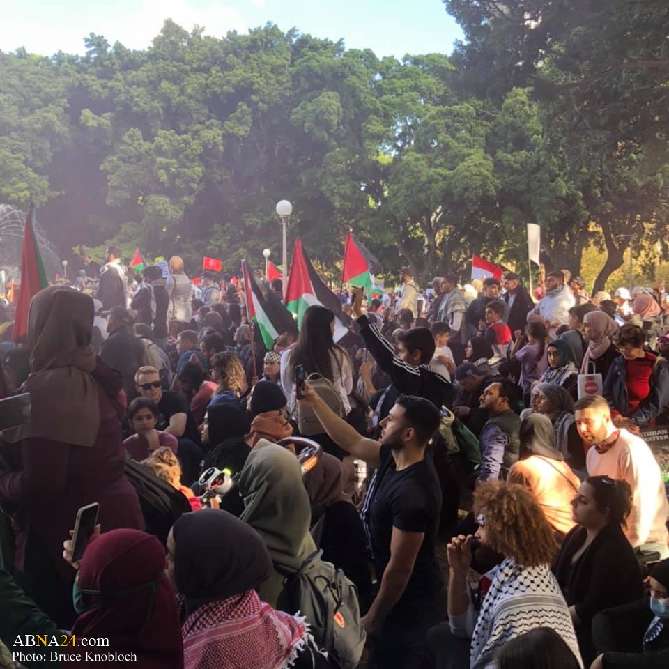 عکس/ پرچم ایران در جشن پیروزی مقاومت فلسطین در استرالیا