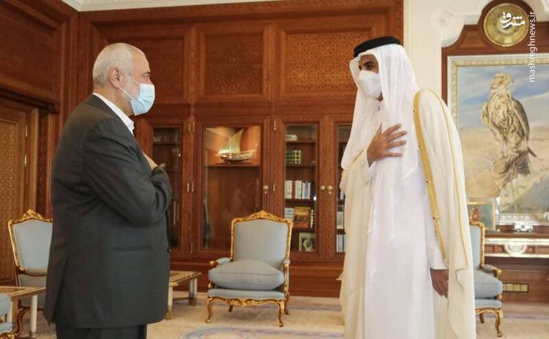 دیدار اسماعیل هنیه با امیر قطر