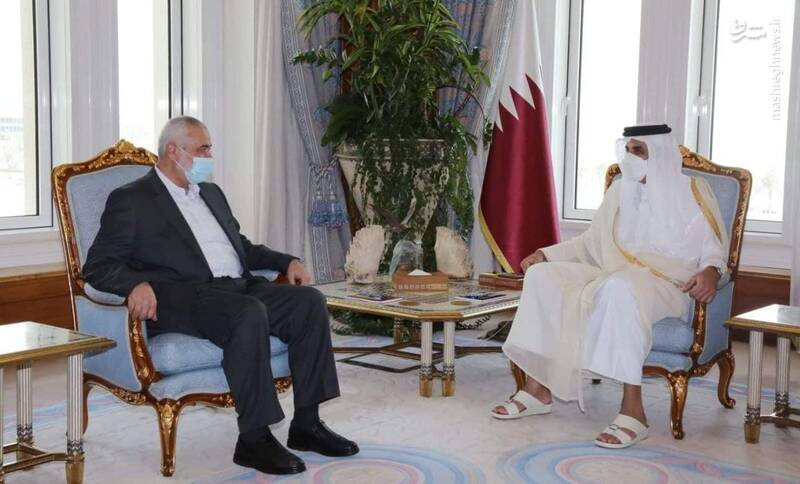دیدار اسماعیل هنیه با امیر قطر