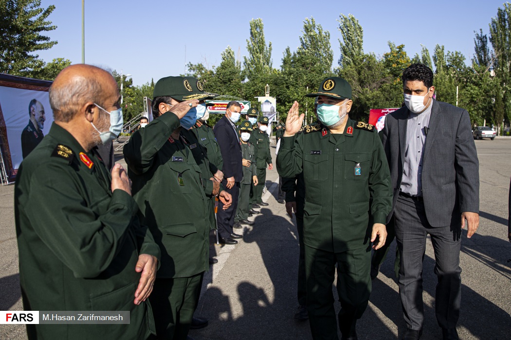 عکس/ سخنرانی سردار قآنی در مراسم چهلم سردار شهید سیدمحمد حجازی