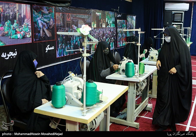 افتتاح کارگاه دوخت لباس شیرخوارگان حسینی
