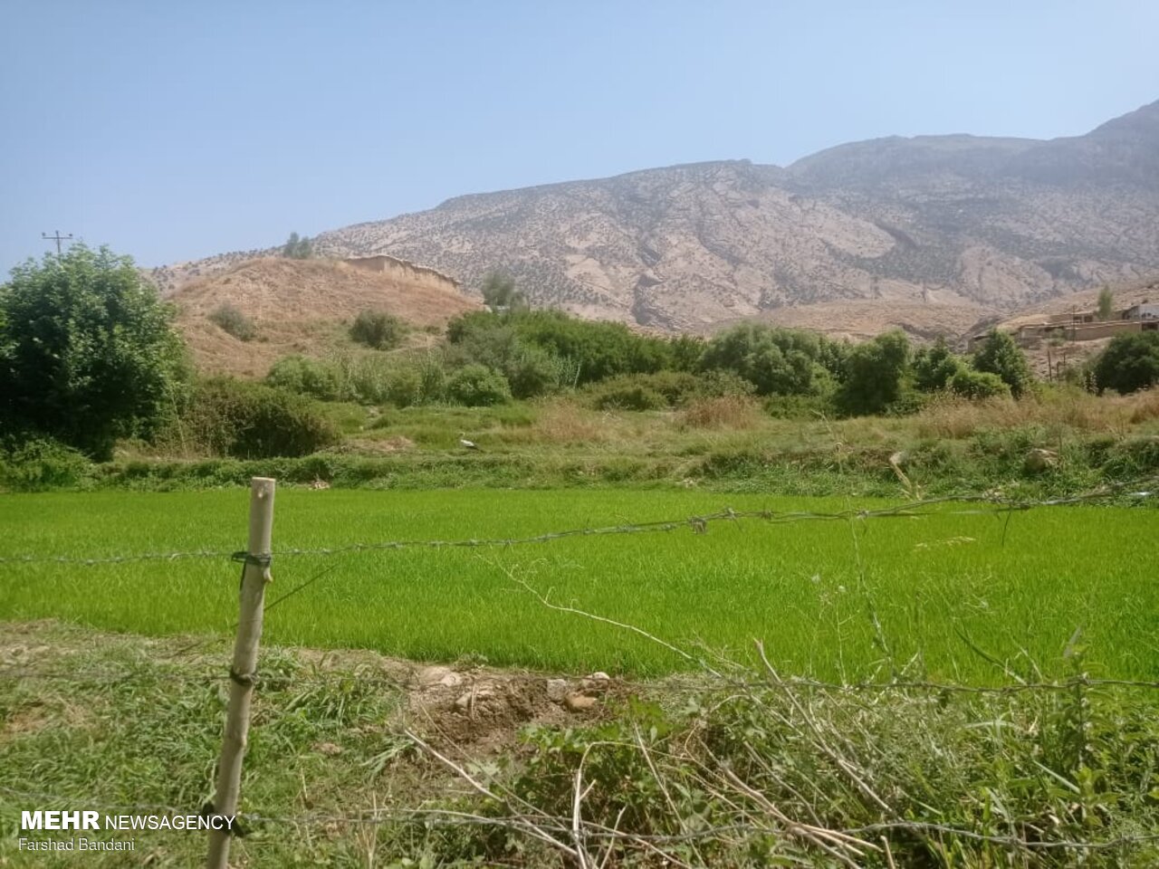 روستای ده حوض در مجاورت رودخانه‌ کارون