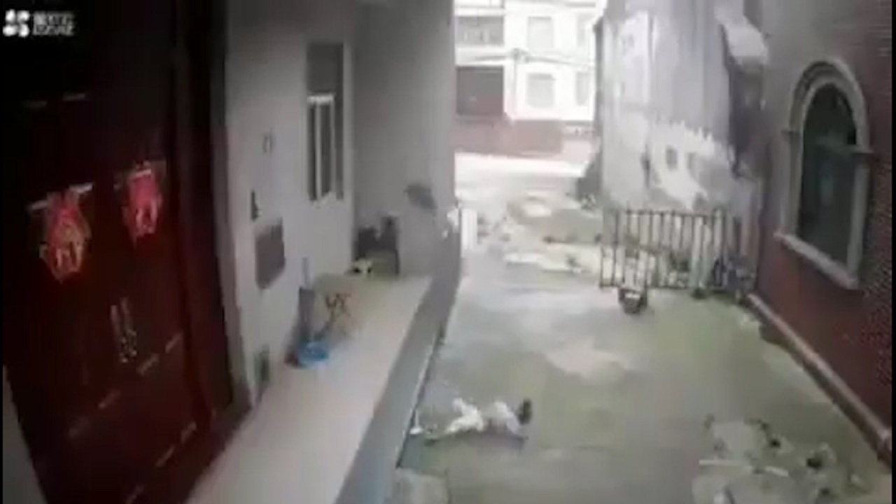 کودکی که بعد از سقوط از ارتفاع به ظاهر جان سالم به در برد!