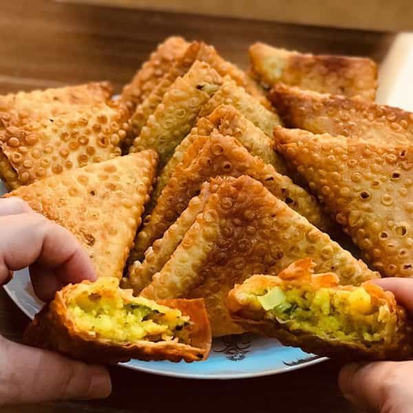 طرز تهيه سمبوسه بدون روغن خوشمزه و سالم با استفاده از فر