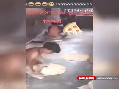 روش عجیب ساخت پیتزا!
