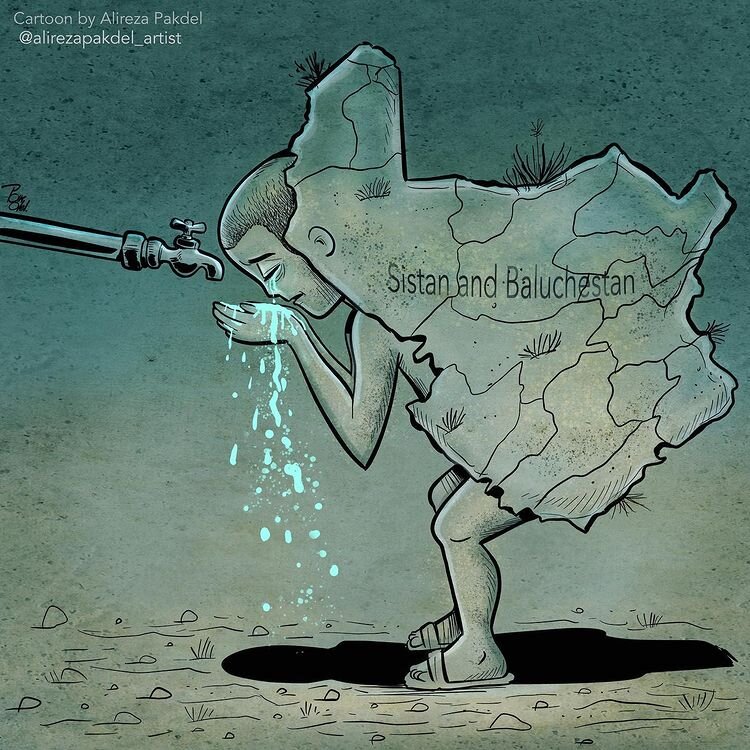 کاریکاتور/ آخرین وضعیت سیستان و بلوچستان را ببینید!
