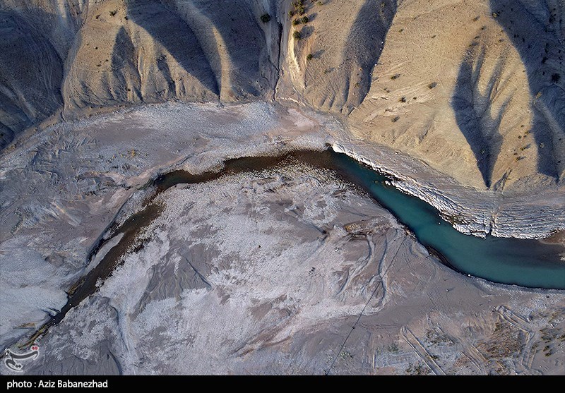 عکس/ خشک شدن رودخانه کشکان لرستان