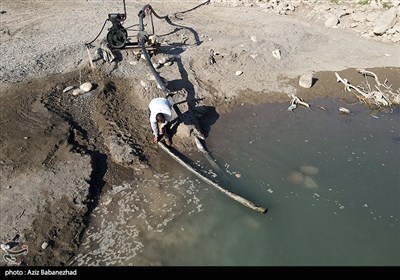 خشک‌شدن رودخانه کشکان لرستان