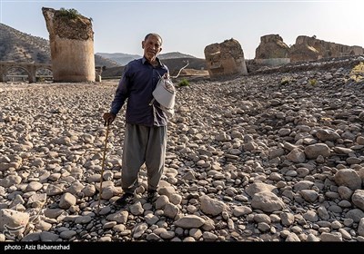 خشک‌شدن رودخانه کشکان لرستان