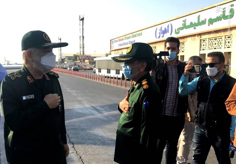 عکس/ فرمانده کل سپاه پاسداران وارد خوزستان شد