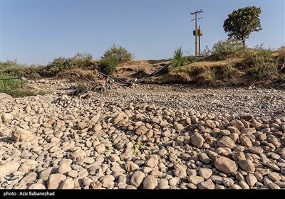 خشک‌شدن رودخانه کشکان لرستان