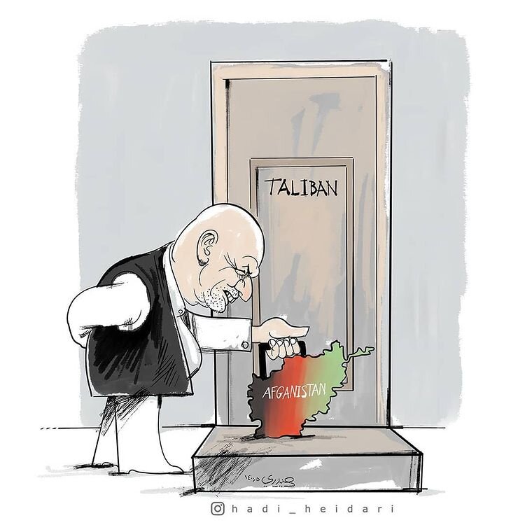 کاریکاتور/ هدیه اشرف غنی به طالبان را ببینید!