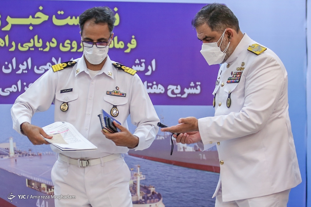 عکس/ نشست خبری دریادار «شهرام ایرانی» فرمانده نیروی دریایی ارتش
