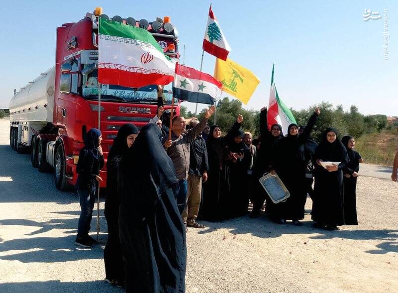 تصاویر جدید از ورود تانکرهای حامل سوخت به لبنان