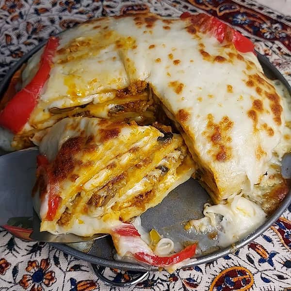 طرز تهيه لازانيا با کرپ به صورت فوري و فوق العاده خوشمزه