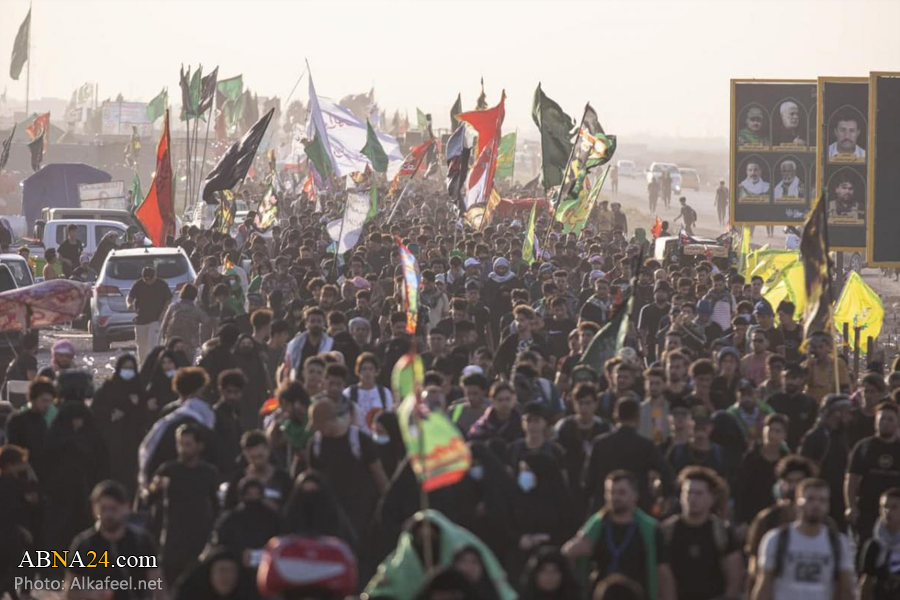 حضور زائرین اربعین حسینی در استان «سماوه» عراق