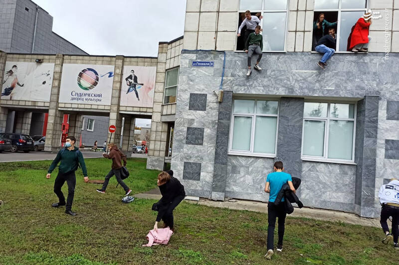  عکس/ تیراندازی مرگبار در دانشگاه پرم روسیه