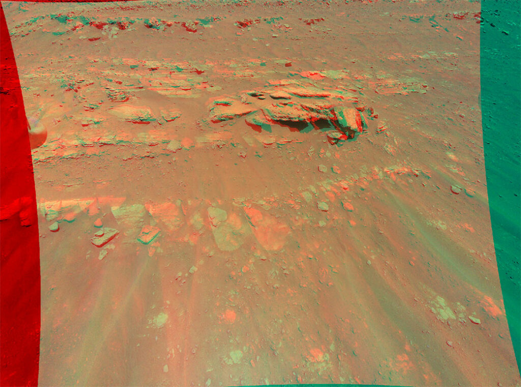 هلیکوپتر نبوغ ناسا تصویر سه‌بعدی پشته سنگی Faillefeu مریخ را ثبت کرد