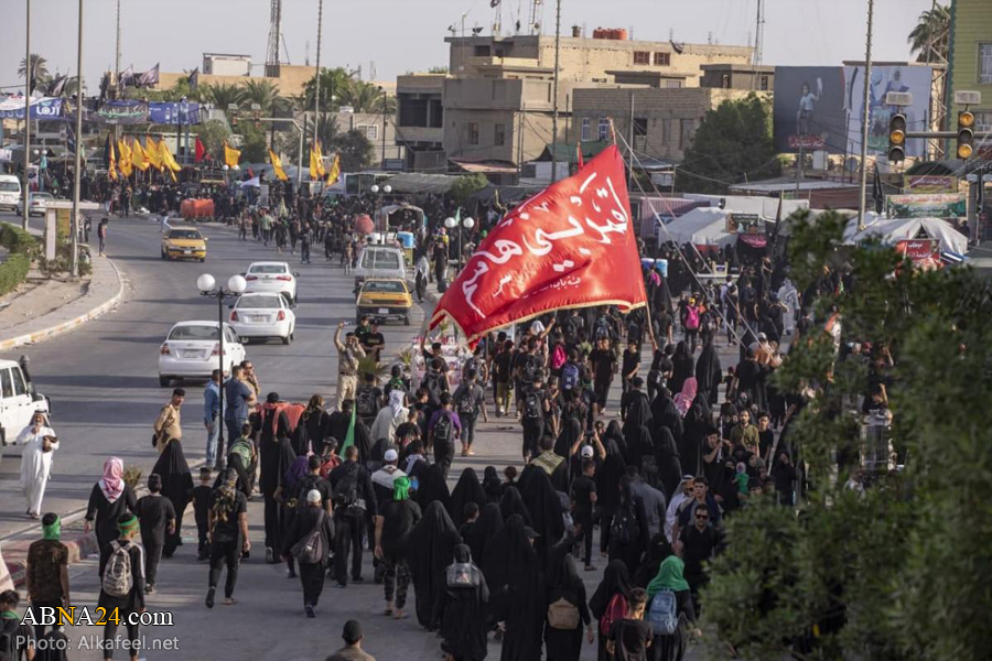 حضور زائرین اربعین حسینی در استان «سماوه» عراق