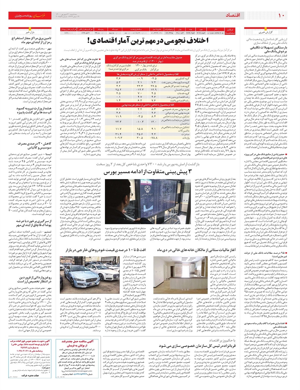 روزنامه خراسان/ اختلاف در مهم‌ترین آمار اقتصادی!