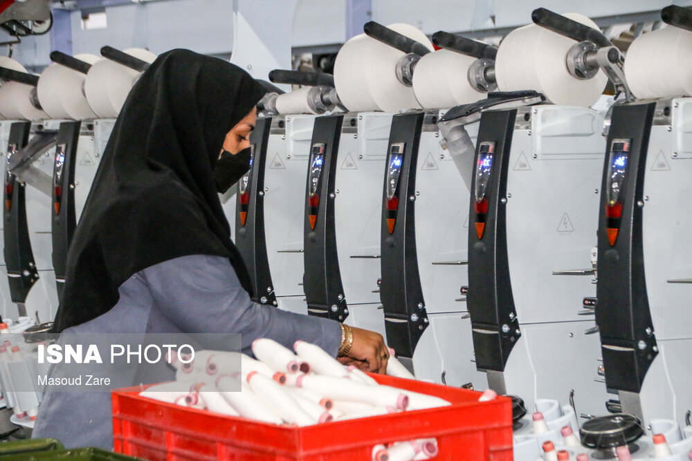 افتتاح خط تولید نخ پنبه پلی استر با حضور رییس بنیاد مستضعفان