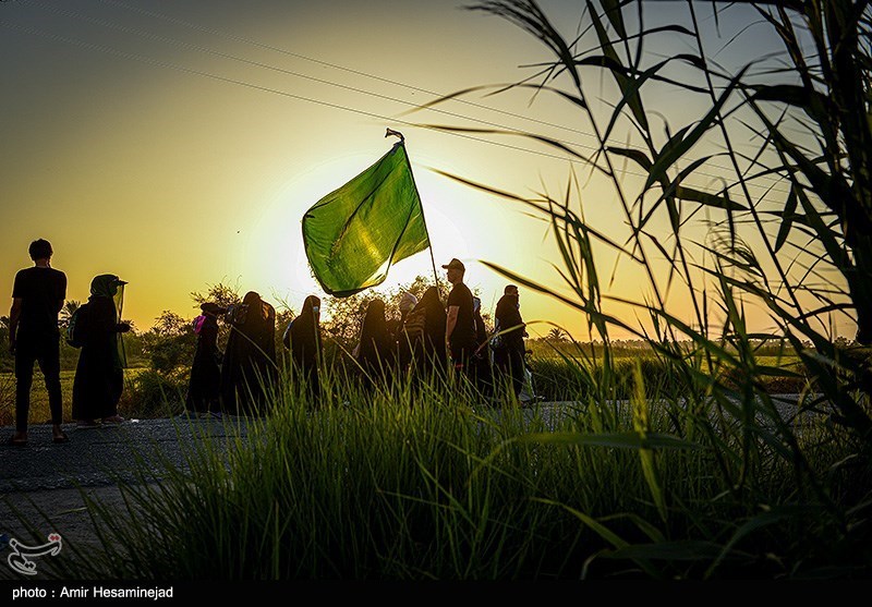 عکس/ هیاهوی زائران در مسیر نجف به کربلا