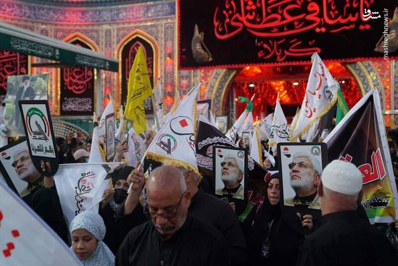 عکس/ دسته عزاداری حشدالشعبی در بین الحرمین