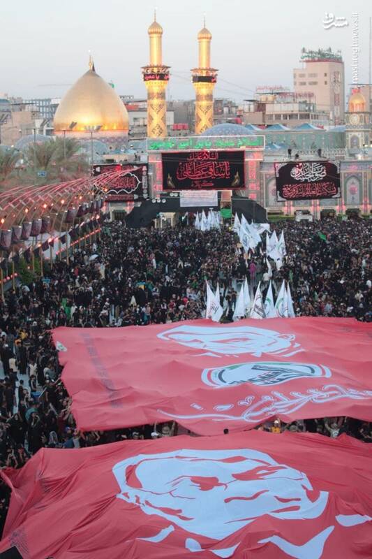 عکس/ دسته عزاداری حشدالشعبی در بین الحرمین