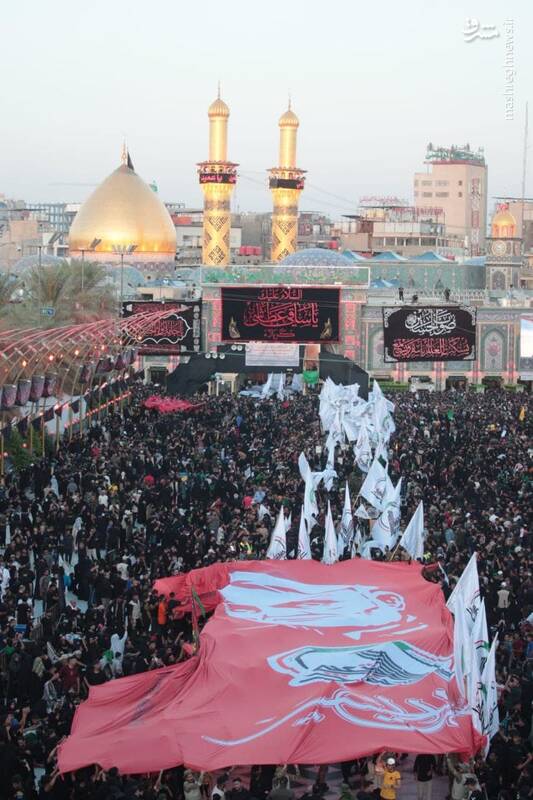 عکس/ دسته عزاداری حشدالشعبی در بین الحرمین